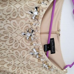 off white mother of bride dress